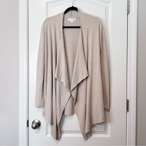 Barefoot Dreams CozyChic Lite Island Wrap Cardigan Sweater - Stone Size S/M - Picture 2 of 11